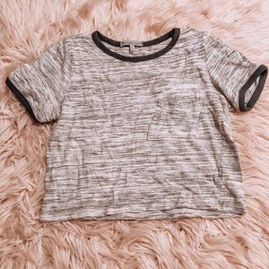 Heatherd grey crop top Charlotte Russe